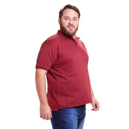 Imagem de Kit 3 Polos Masculina Plus Size Algodão