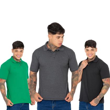 Imagem de Kit 3 Polos Masculinas para um Visual Versátil Elegante