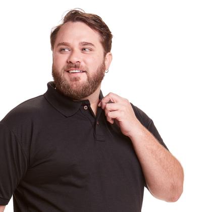 Imagem de Kit 3 Polos Masculinas Plus Size Piquet