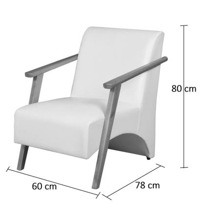 Imagem de Kit 3 Poltronas Venus 1 Lugar Braço Madeira Maciça Tecido Suede Unidecor