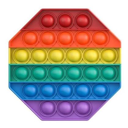 Imagem de Kit 3 Pop It Fidget Toys Brinquedo Apertar Spinner Silicone