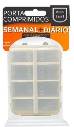 Imagem de Kit 3 Porta Comprimidos Semanal + Diário 12 Repartições - 3B