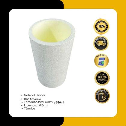 Imagem de kit 3 Porta Latão Isopor térmico Camisinha cerveja 473/550ml