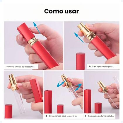 Imagem de Kit 3 Porta Perfume Frasco Recarregável Mini Frasco De Spray
