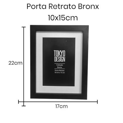 Imagem de Kit 3 Porta Retratos 10x15 Moldura Paspatur Quadro Bronx
