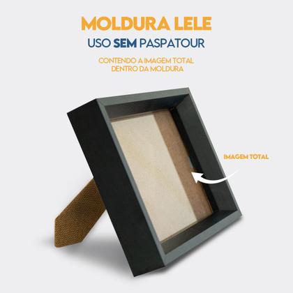 Imagem de Kit 3 Porta Retratos Fotos 10x15 Moldura Madeira Preta Sala Escritório Quarto