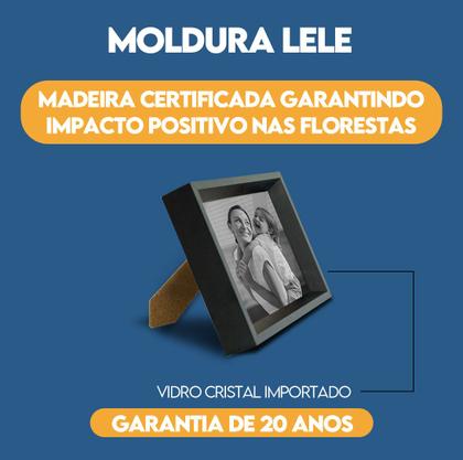 Imagem de Kit 3 Porta Retratos Fotos 10x15 Moldura Madeira Preta Sala Escritório Quarto