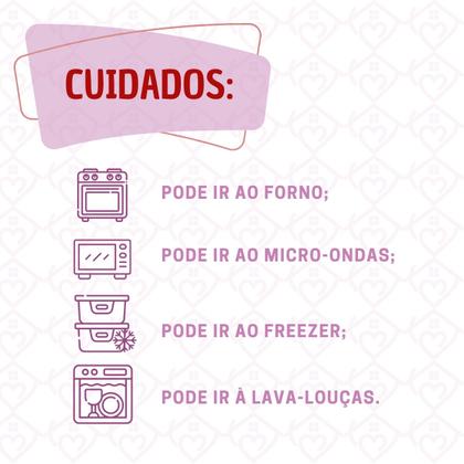 Imagem de Kit 3 Pote de Vidro Hermético Com Divisoria 640ml Marmita