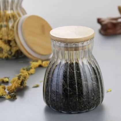 Imagem de Kit 3 Pote Hermético De Vidro Com Tampa Bambu 450ml 700ml 1L