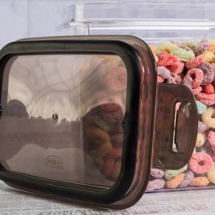 Imagem de Kit 3 Pote Para Alimentos Retangular 875ML Trava Mais