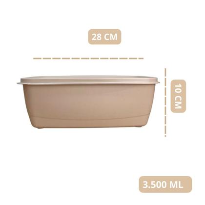 Imagem de Kit 3 Pote Retangular Tampa Com 1 Jarra Plastico Livre Bpa