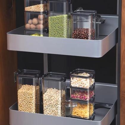 Imagem de Kit 3 Potes Acrílico Herméticos C Tampa 710Ml 1.450ml 2.150ml