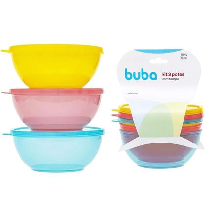 Imagem de Kit 3 Potes Bowls Coloridos Buba