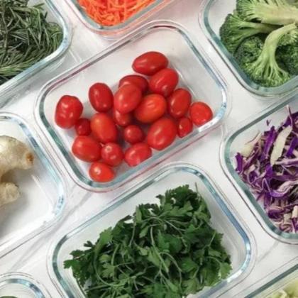 Imagem de KIT 3 Potes de Vidro Retangular com Tampa Hermética 640ml