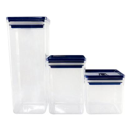 Imagem de Kit 3 Potes Hermético Dubai Azul 5 Litros