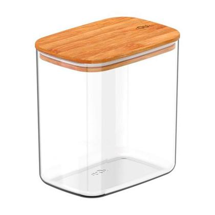 Imagem de Kit 3 Potes Herméticos Com Tampa De Bambu 0,65L, E 1,5L