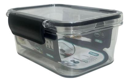 Imagem de Kit 3 Potes Herméticos Com Tampa Vedação Retangular Plasnort