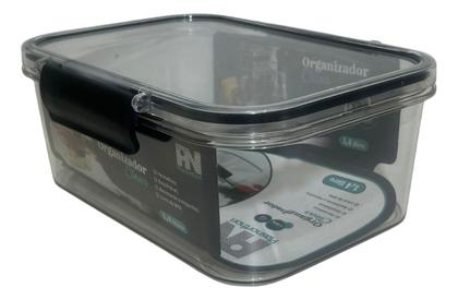 Imagem de Kit 3 Potes Herméticos Com Tampa Vedação Retangular Plasnort