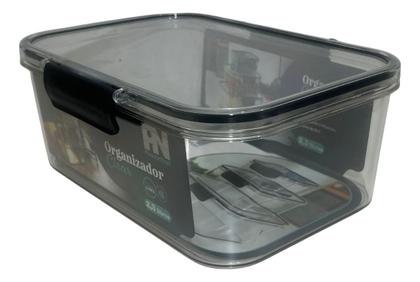 Imagem de Kit 3 Potes Herméticos Com Tampa Vedação Retangular Plasnort