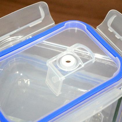 Imagem de Kit 3 Potes Herméticos de Vidro Retangular com 4 Travas 410ml, 700ml e 1,04L - Bela Flor