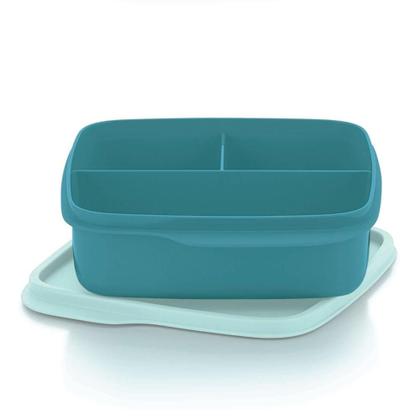 Imagem de Kit 3 Potes Herméticos Tupperware Basic Line com Divisória 550ml