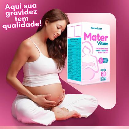 Imagem de Kit 3 Potes Mater Vitam Suplemento Alimentar Vitaminas e Minerais Gestante Lactantes Mamãe Natunectar 180 Capsulas