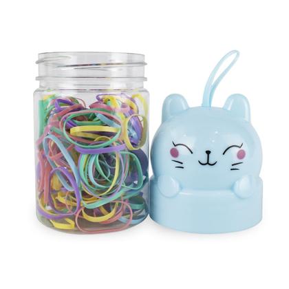 Imagem de Kit 3 Potes Mini Elásticos de Silicone Colorido 450 Unidades