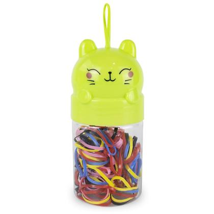 Imagem de Kit 3 Potes Mini Elásticos de Silicone Colorido 450 Unidades