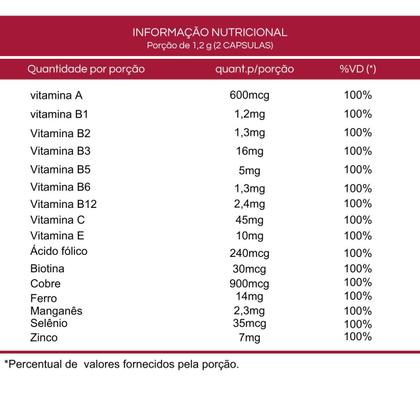 Imagem de Kit 3 Potes Natuvit Vitaminas e Mineirais para Mulheres Suplemento Alimentar Natural e Puro Natunectar 180 Capsulas