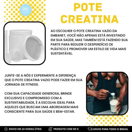 Imagem de Kit 3 Potes Para Creatina 500g Vazio + Scoop de 50ml
