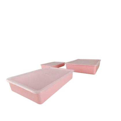 Imagem de Kit 3 Potes Porta Alimentos Mantimentos Freezer Microondas Multi Tamanhos Marmita Fitness Lancheira