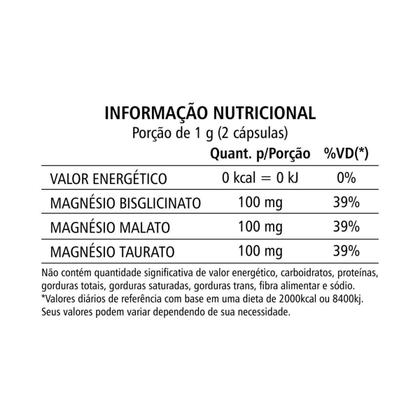 Imagem de Kit 3 Potes Tri Magnésio Malato Taurato Bisglicinato 180 Cápsulas Suplemento Alimentar Natural Premium Natunectar Original