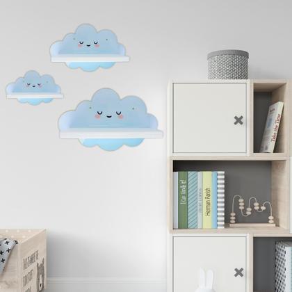 Imagem de kit 3 prateleira de parede para decoração de quarto infantil - oferta