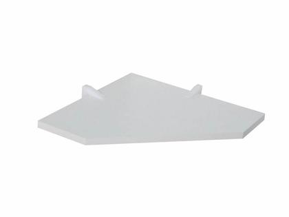 Imagem de Kit 3 Prateleiras De Canto 30x30 Mdp Branca Com Suportes