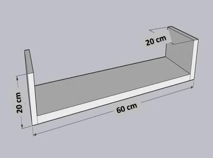 Imagem de Kit 3 Prateleiras Decoração Casa Quarto 60x20cm MDF Branco Multiuso Livros Revistas