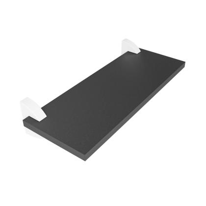 Imagem de Kit 3 Prateleiras Preto MDF Multiuso com Suporte Bico Tucano 40x20