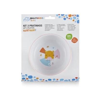 Imagem de Kit 3 pratinhos Multikids Nhac Nhac Pet Buddies Multikids