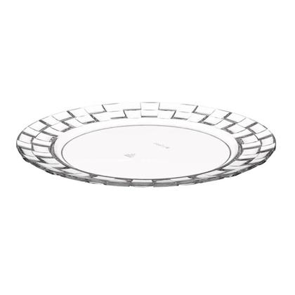 Imagem de Kit 3 Pratos Médios 19cm Transparentes Crippa para Servir Sobremesa Doces Petiscos Mesa Posta