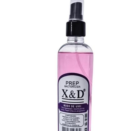 Imagem de Kit 3 Prep 300ml X&D Spray Bactericida Para Alongamento Unha Gel Fibra Acrigel