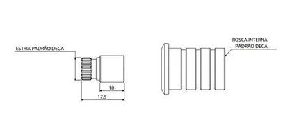 Imagem de Kit 3 prolongador para registro padrão deca/meber abs 10,0mm blukit