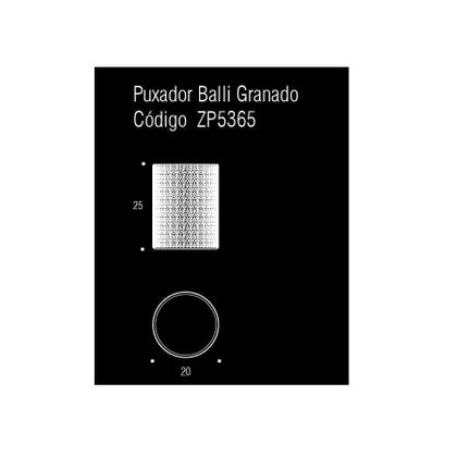 Imagem de Kit 3 Puxador Bali Granado Ponto Niquel Velho Zen Design