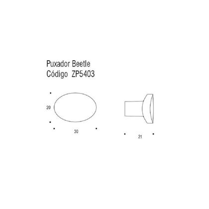 Imagem de Kit 3 Puxador Beetle Zen Cromado Zp5403.1 Ponto Brilho