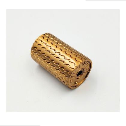 Imagem de KIT 3 PUXADOR ZIGRINATO IL1780 18x30 PONTO BRONZE ESC ( DOURADO )
