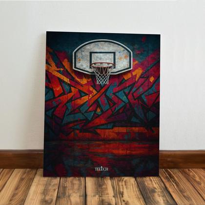Imagem de Kit 3 Quadro Decorativo Basquete Bola Cesta Tênis Quarto Sala 40x28cm