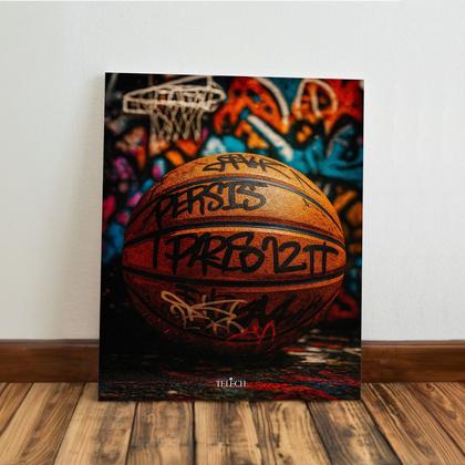 Imagem de Kit 3 Quadro Decorativo Basquete Bola Cesta Tênis Quarto Sala 40x28cm