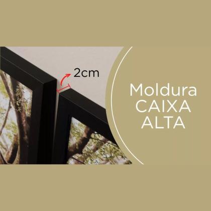 Imagem de Kit 3 Quadros Casal Linhas Curvas Moldura