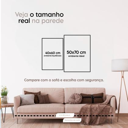 Imagem de Kit 3 Quadros Decorativos Com Moldura Folhagem Moderno Luxo Para Sala Quarto