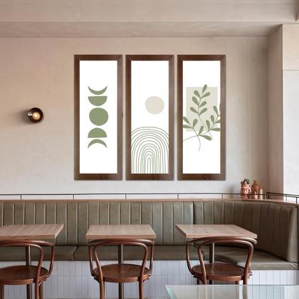 Imagem de Kit 3 Quadros Decorativos Restaurante, Sala De Jantar, Cafeteria, Lanchonetes, Bistrô