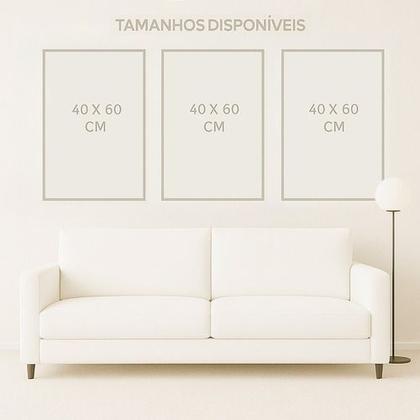 Imagem de Kit 3 Quadros Familia Leão Versiculo Benção 122x60 Para Sala