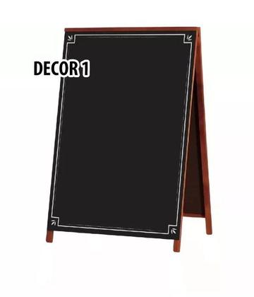 Imagem de KIT 3 Quadros Negros Cavalete de Calçada Madeira Cor MOGNO 70 X 50 cm (90x50 cm Com as Penras) Modelo DECOR 1 Referência 2122 - SOUZA